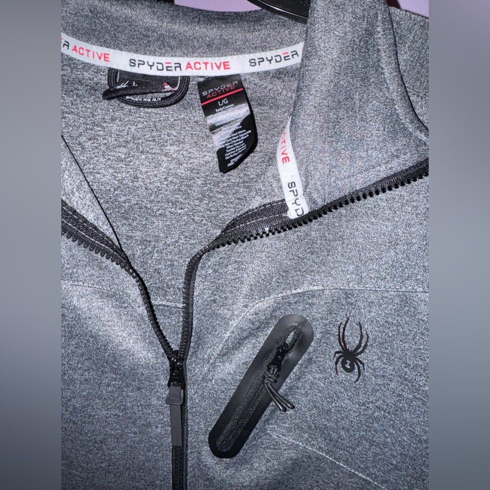 Spyder Active Gray Zip-Up Jacket - image 2